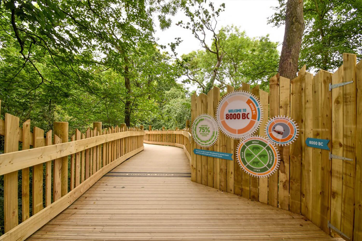 Visitor boardwalk using non-slip deck boards at Bear Wood Place Project